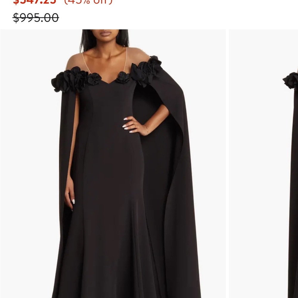 Marchesa Black Off-Shoulder Wedding Dress